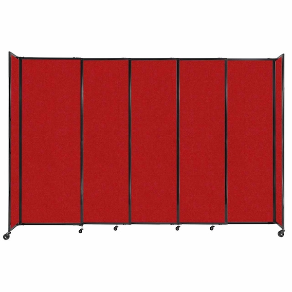 StraightWall Sliding Portable Partition 11'3" x 7'6" Red Fabric